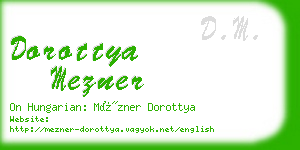 dorottya mezner business card